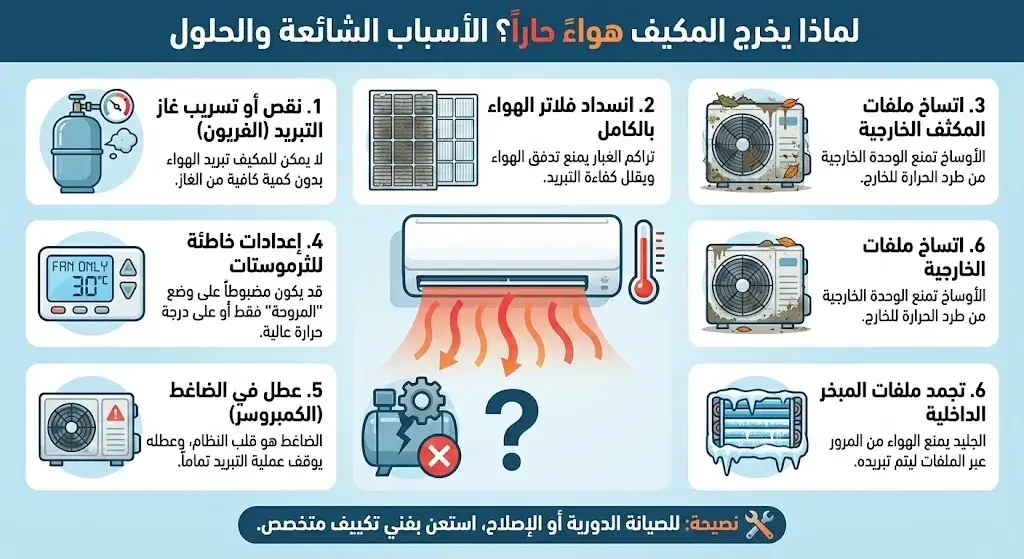 مشاكل التكييف